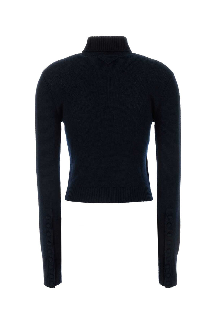 Prada Women Midnight Blue Cashmere Sweater
