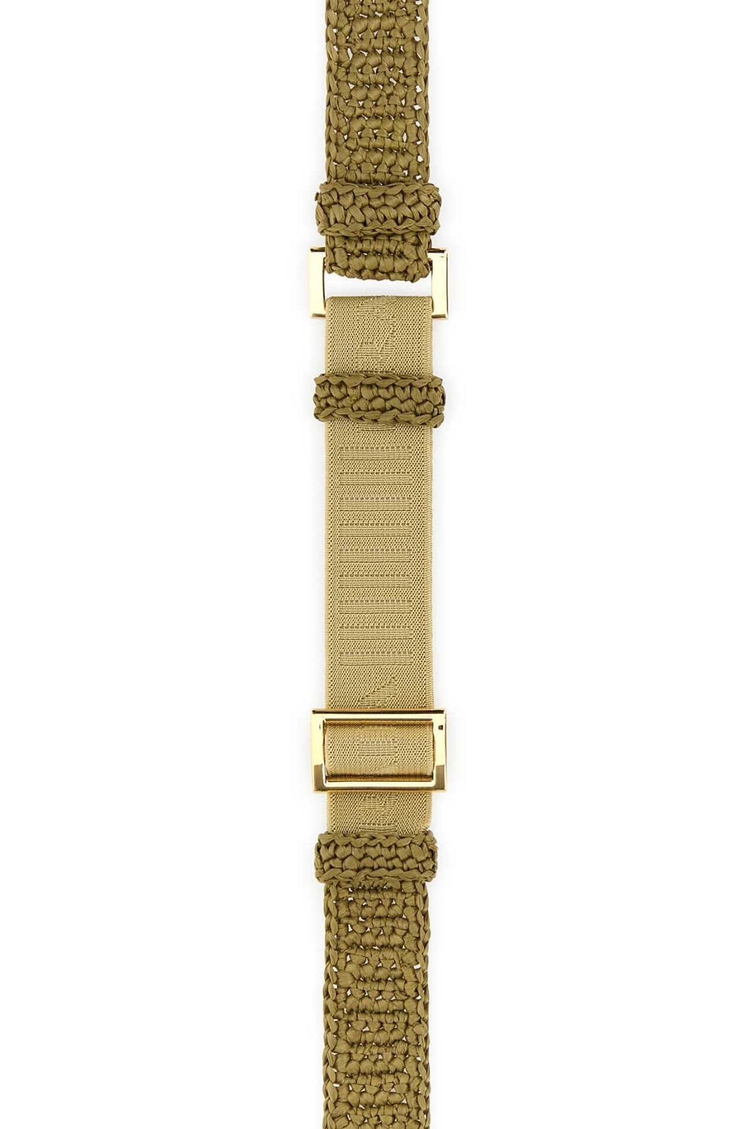 Prada Women Khaki Raffia Belt