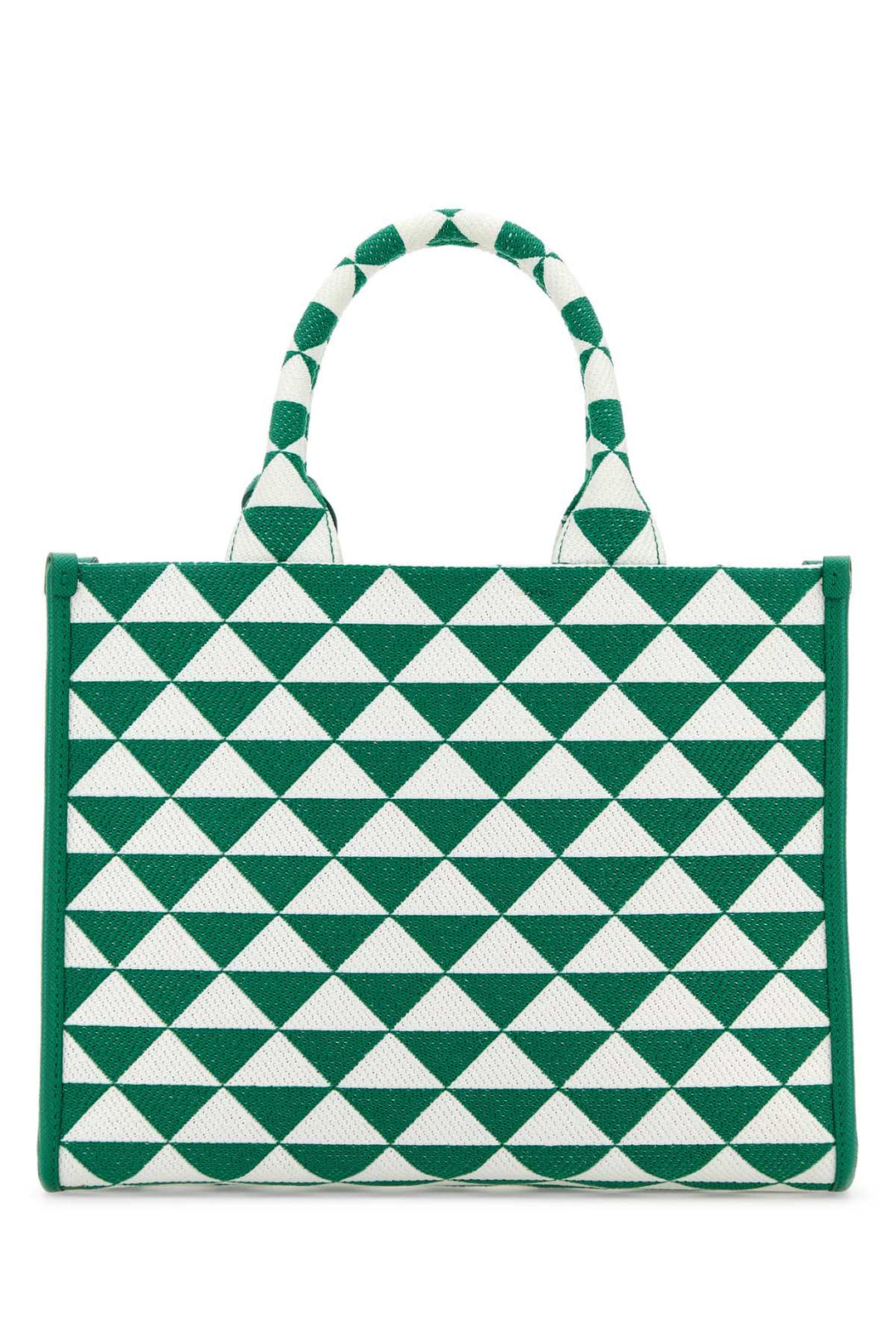 Prada Women Embroidered Fabric Small Symbole Shopping Bag