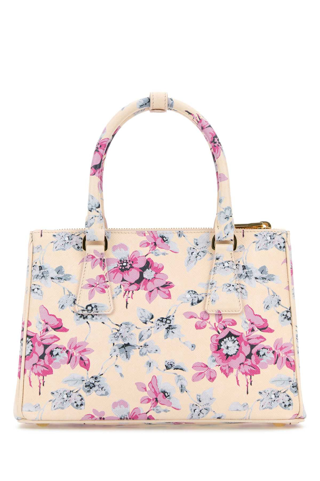 Prada Women Printed Leather Mini Galleria Handbag