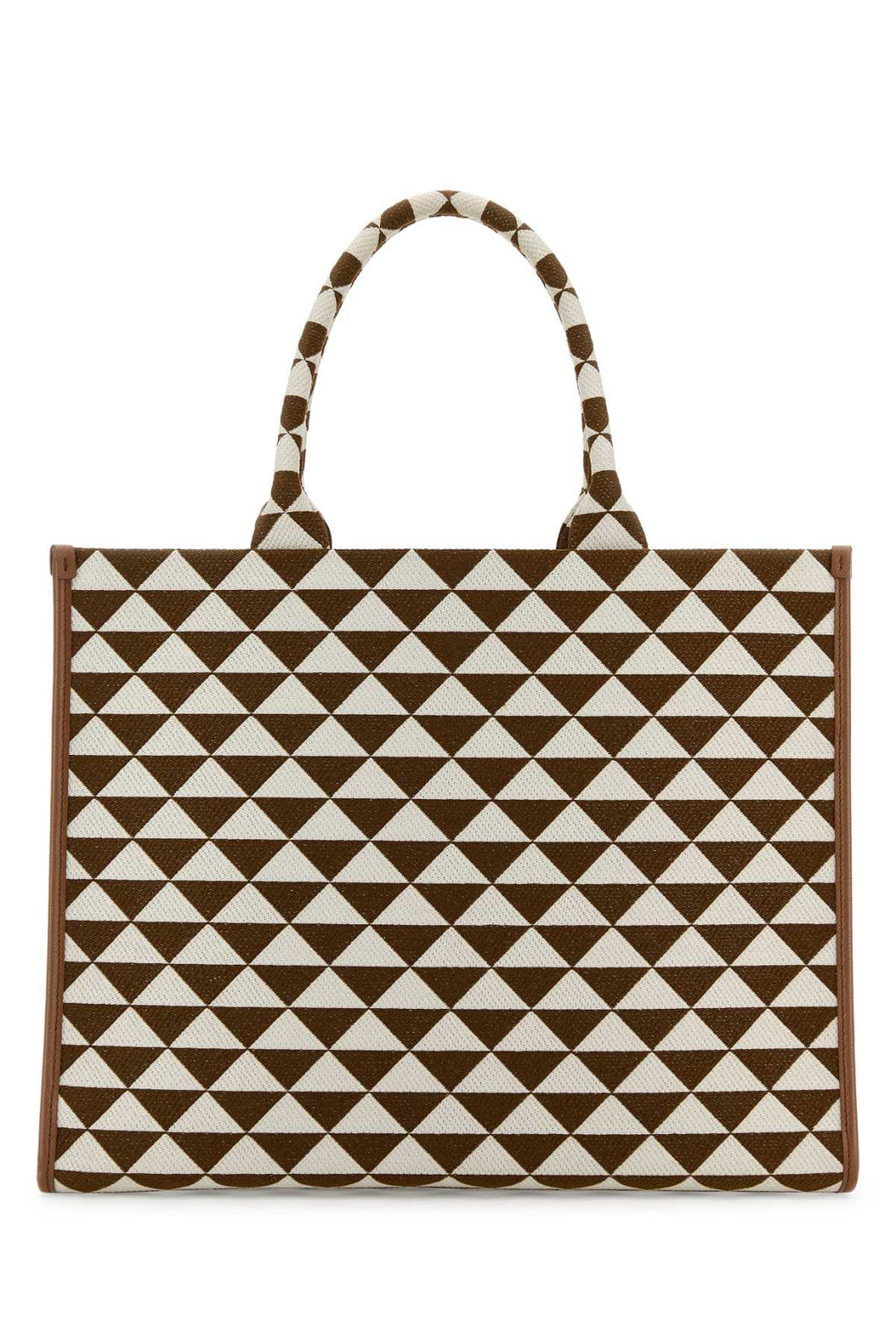 Prada Women Embroidered Fabric Large Symbole Shopping Bag