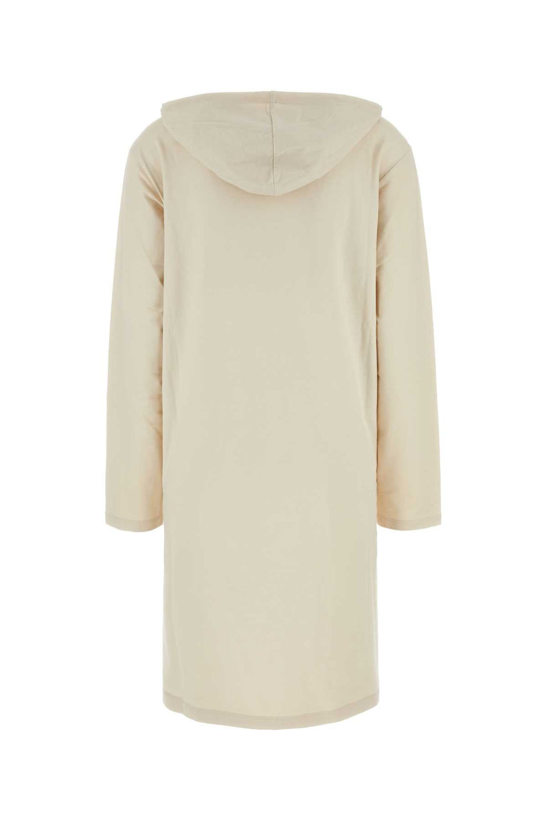 Prada Women Cream Stretch Cotton Sweatshirt Dress