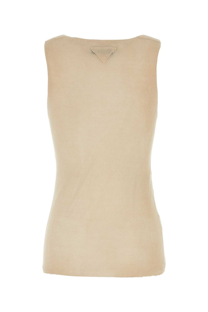 Prada Women Sand Cotton Tank Top