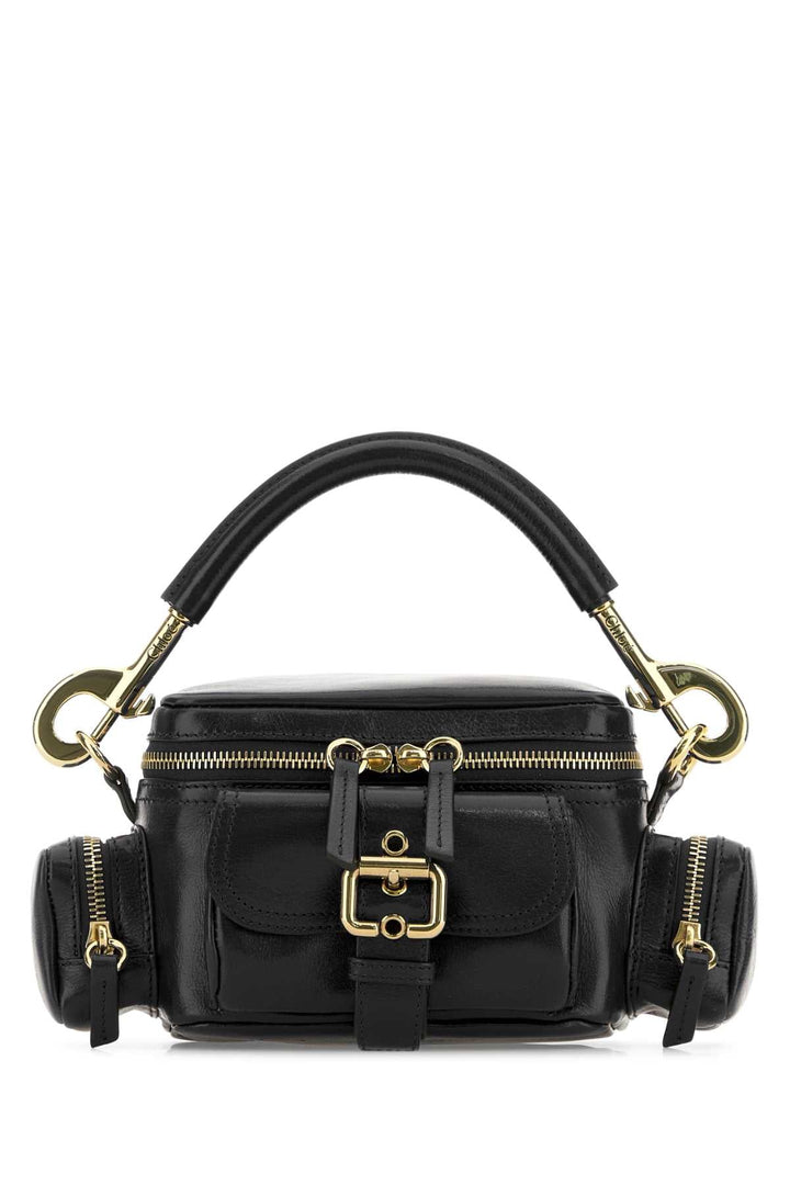 Chloe Women Black Leather Camera Bag Handbag