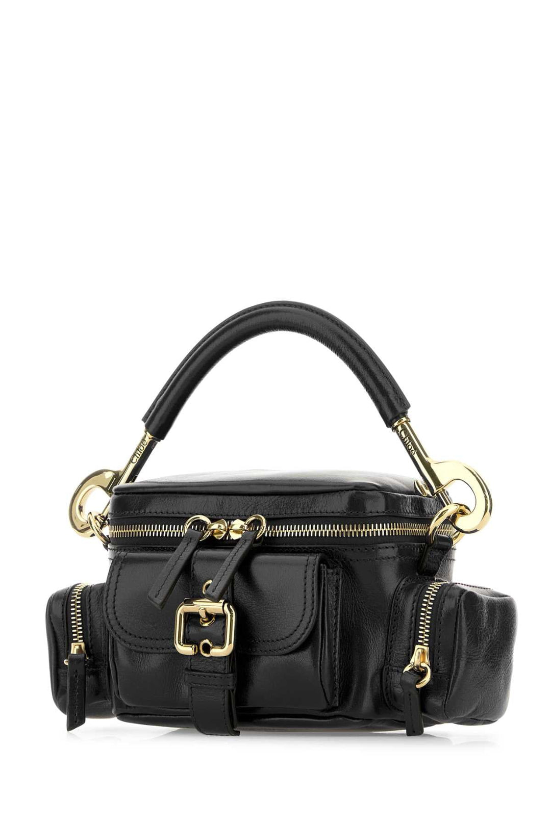 Chloe Women Black Leather Camera Bag Handbag