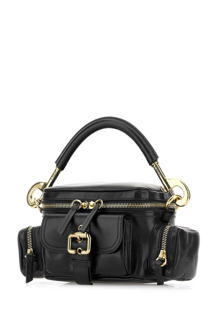 Chloe Women Black Leather Camera Bag Handbag