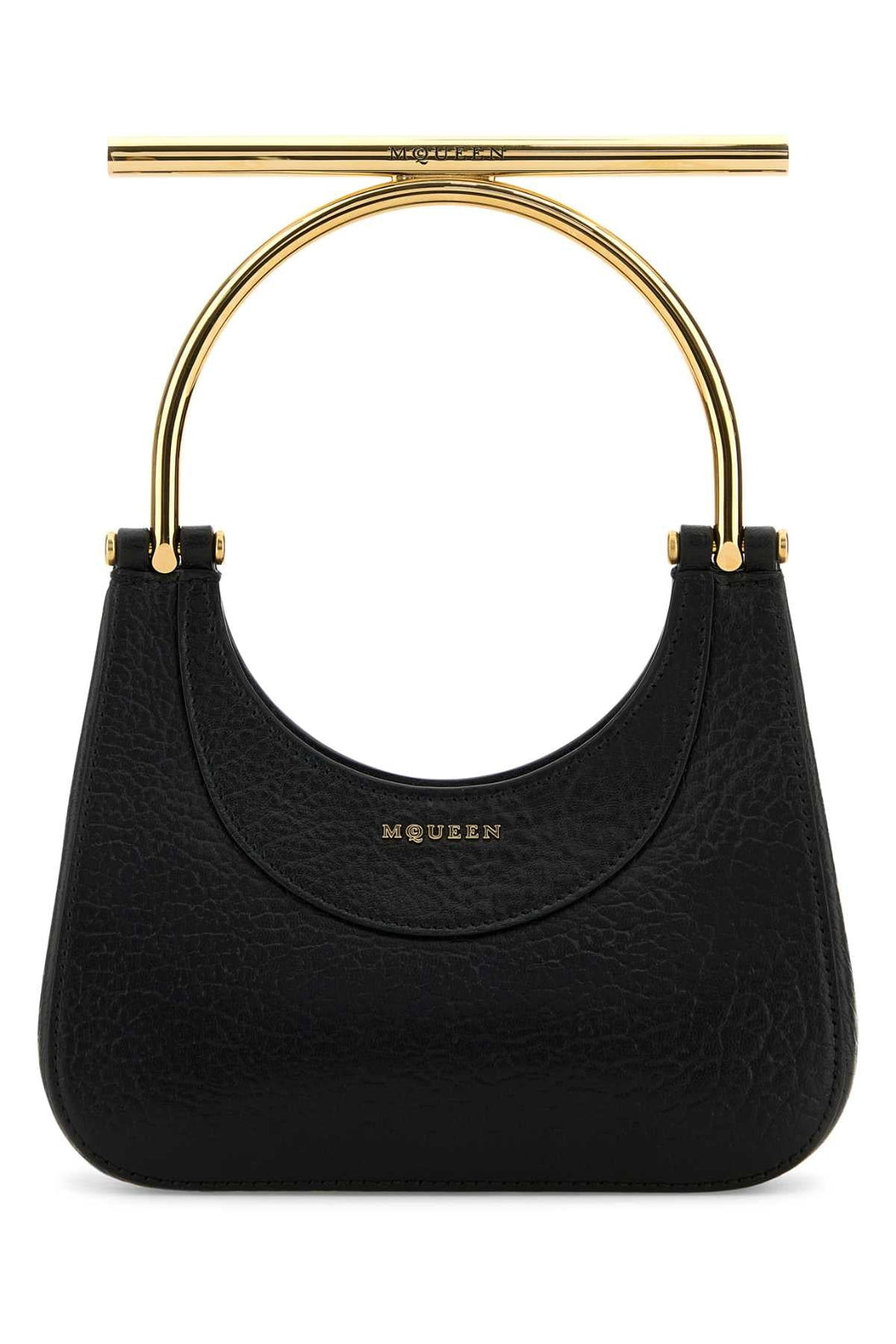Alexander Mcqueen Women Black Leather Mini Cross-Bar Handbag