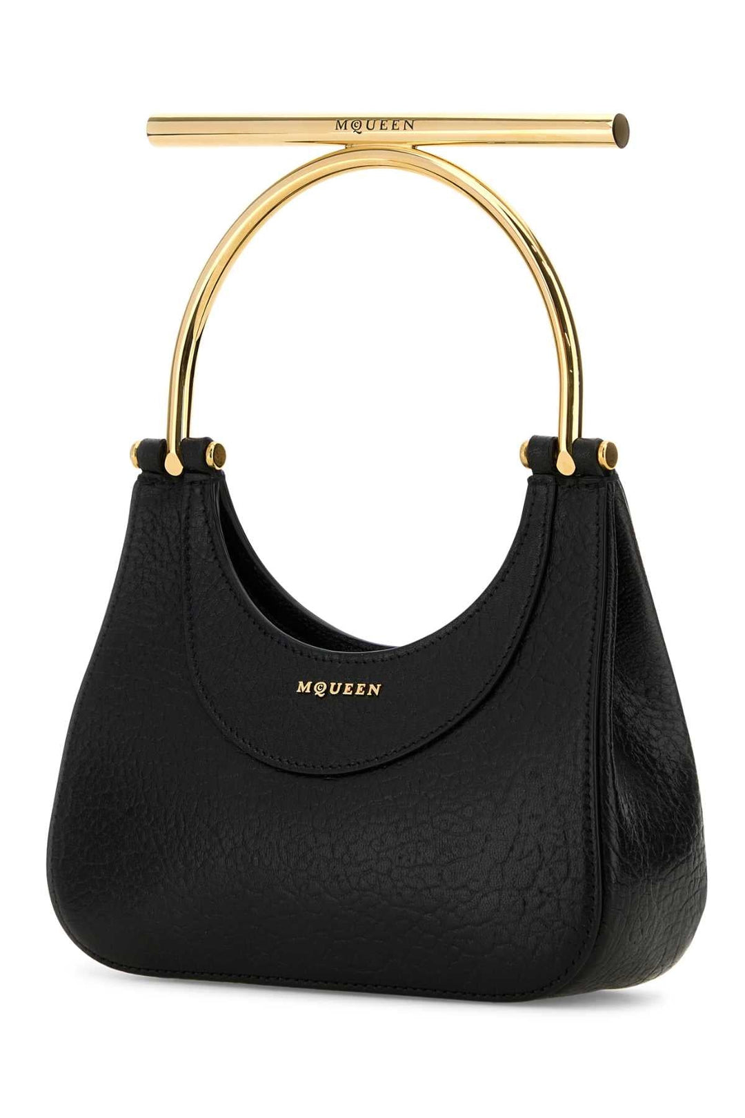 Alexander Mcqueen Women Black Leather Mini Cross-Bar Handbag