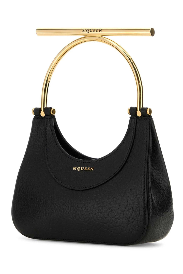 Alexander Mcqueen Women Black Leather Mini Cross-Bar Handbag