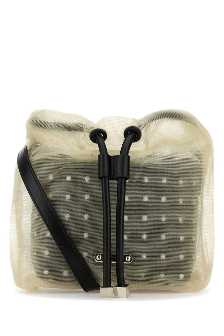 Alexander Mcqueen Women Two-Tone Leather And Tulle Nebula Crossbody Bag