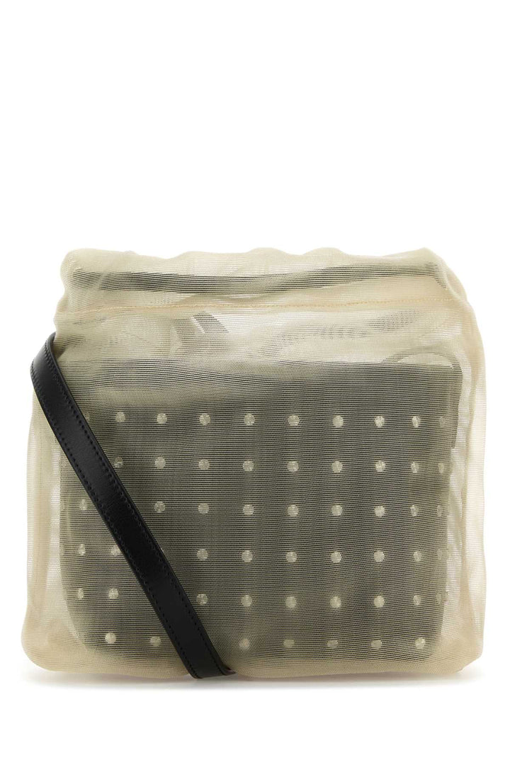 Alexander Mcqueen Women Two-Tone Leather And Tulle Nebula Crossbody Bag