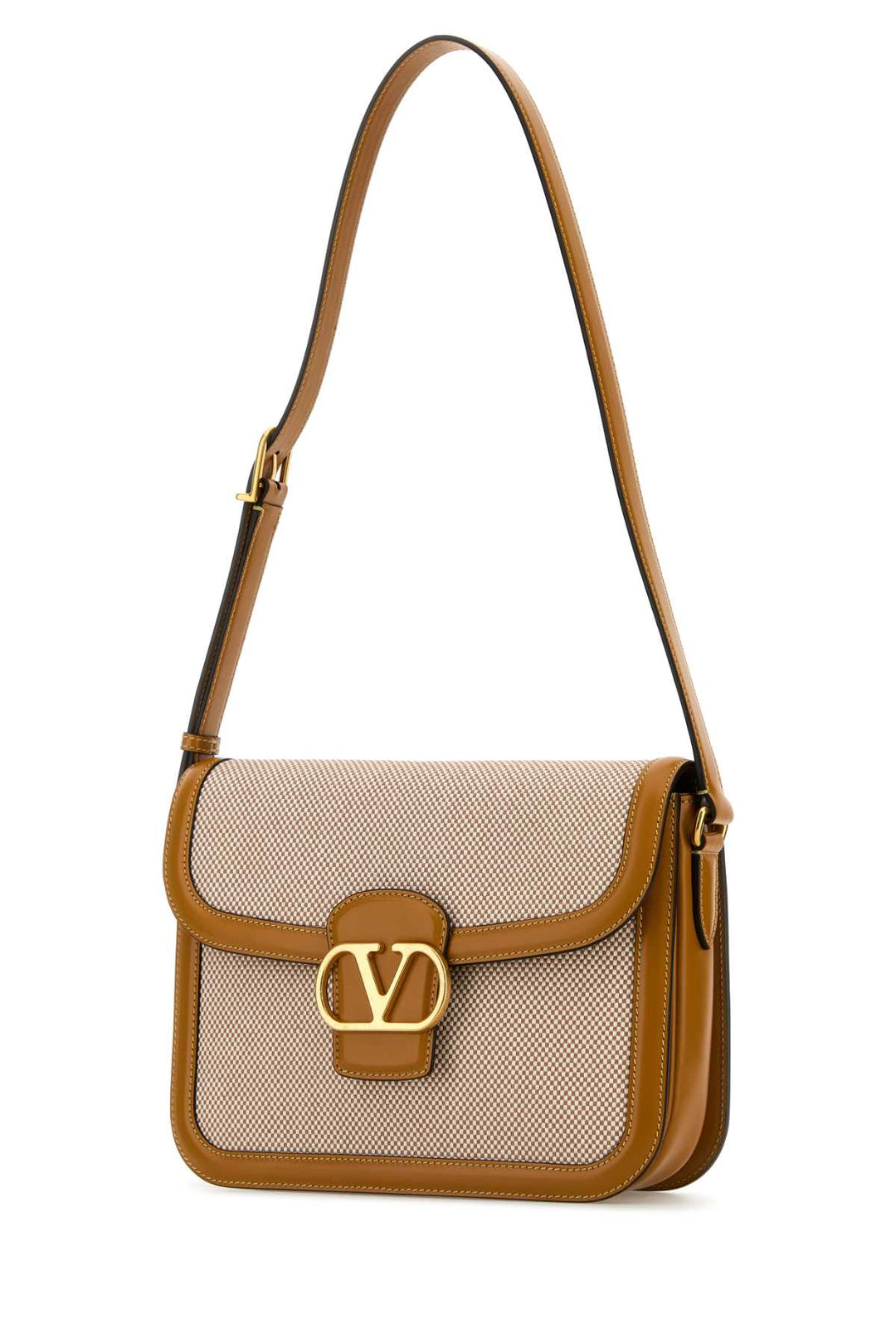 Valentino Garavani Women Two-Tone Canvas And Leather 9To5 Shoulder Bag