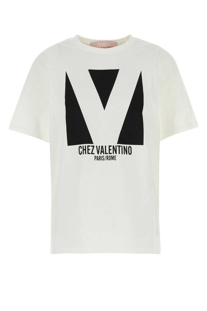 Valentino Garavani Women White Cotton T-Shirt