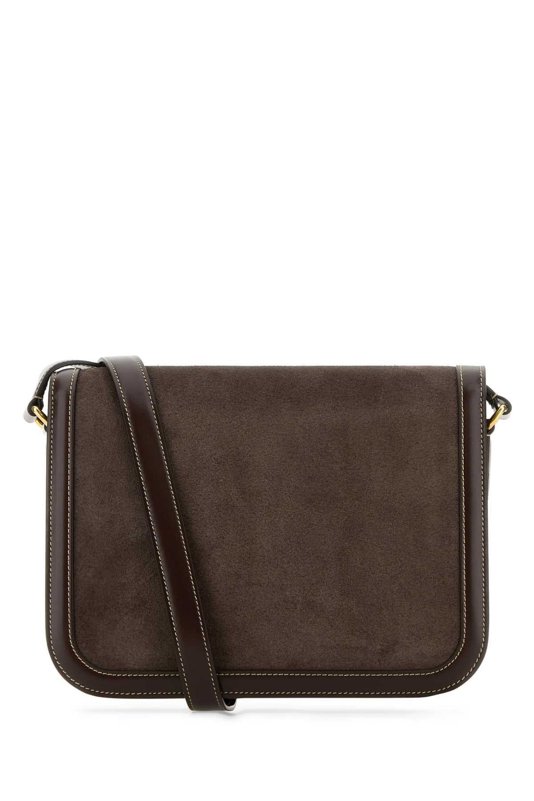 Valentino Garavani Women Brown Suede And Leather 9To5 Shoulder Bag