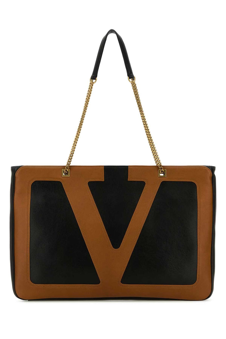 Valentino Garavani Women Black Nappa Leather Large Viva Superstar Shopping Bag