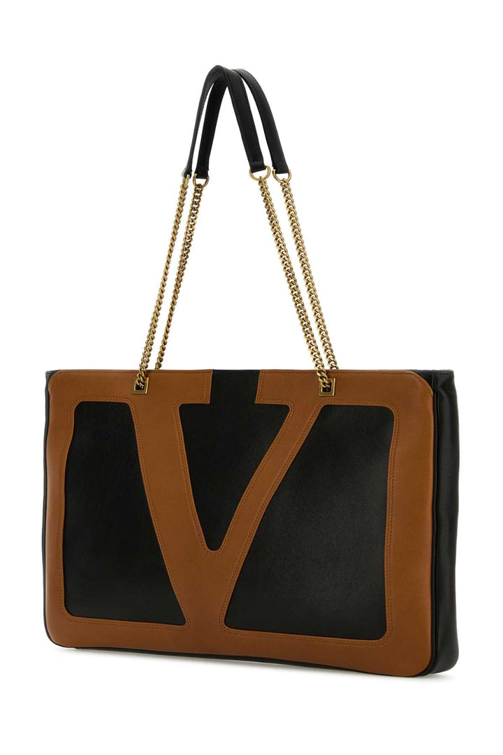 Valentino Garavani Women Black Nappa Leather Large Viva Superstar Shopping Bag