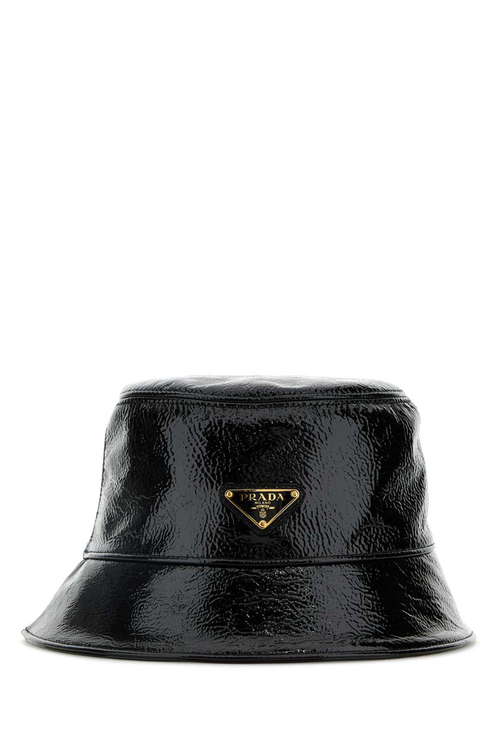 Prada Women Black Naplak Bucket Hat
