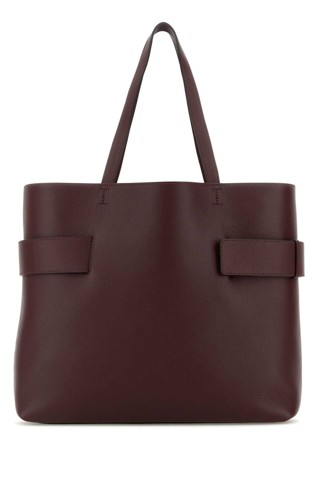 Alexander Mcqueen Women Tyrian Purple Leather T-Bar Shopping Bag