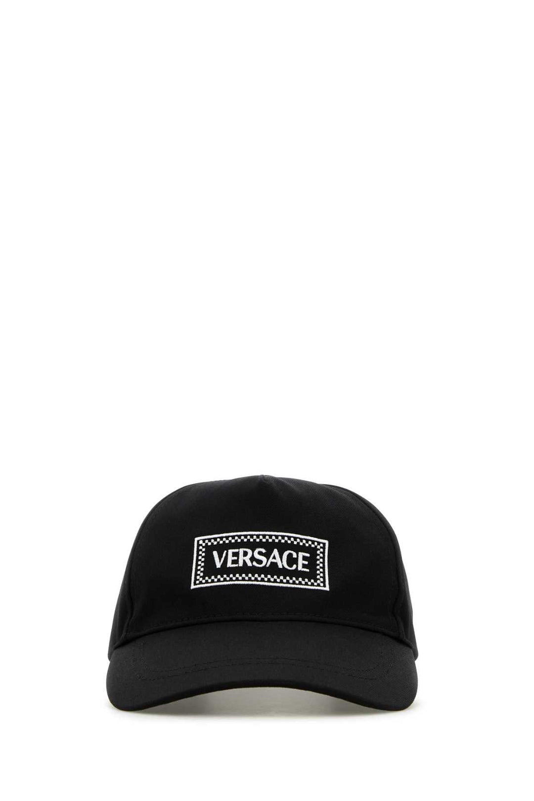 Versace Men Black Cotton Baseball Cap