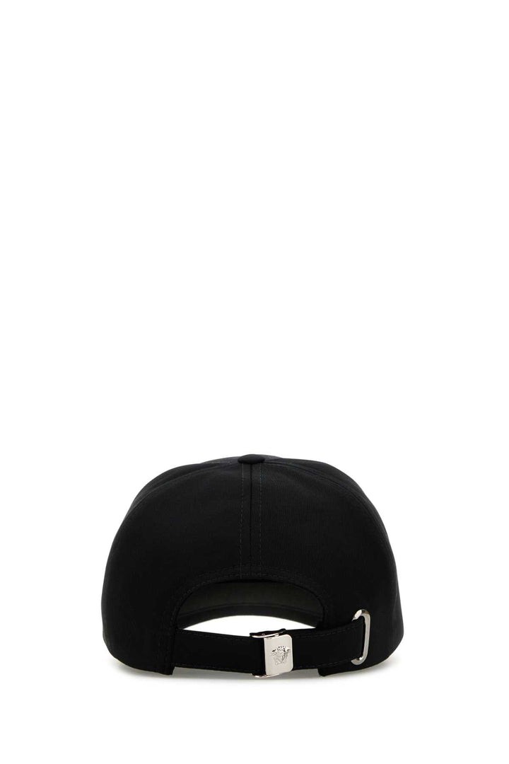 Versace Men Black Cotton Baseball Cap