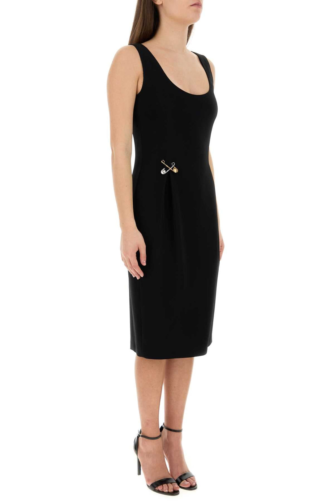 Versace Women Black Stretch Cady Dress