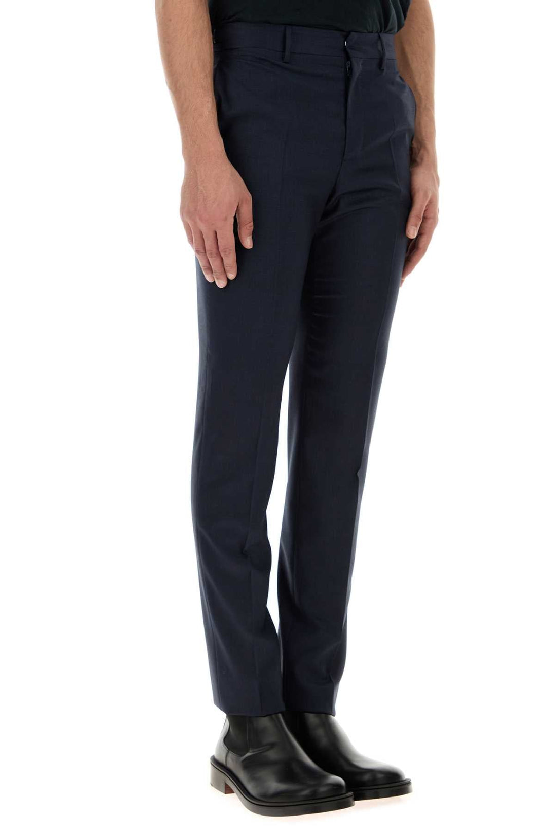Versace Men Dark Blue Wool Pant