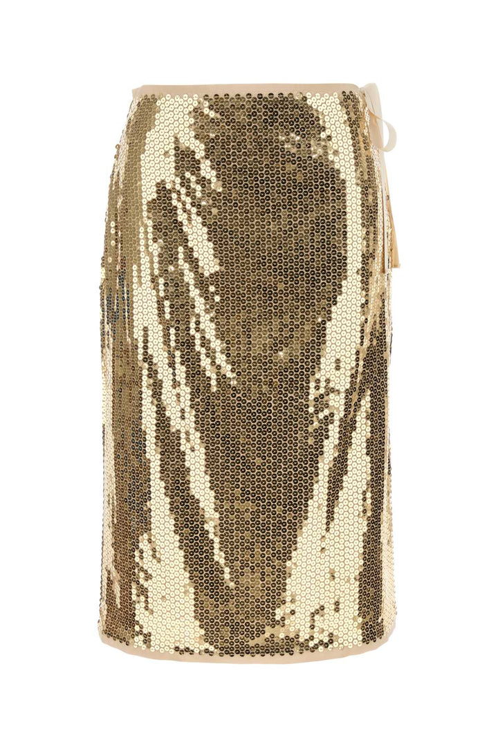 Prada Women Embellished Mesh Skirt