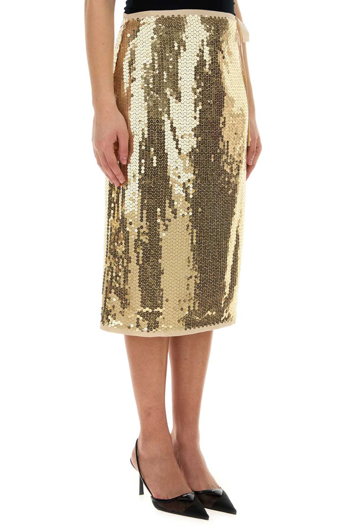 Prada Women Embellished Mesh Skirt