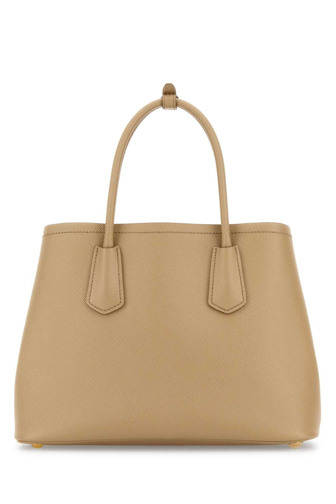 Prada Women Sand Leather Small Double Handbag