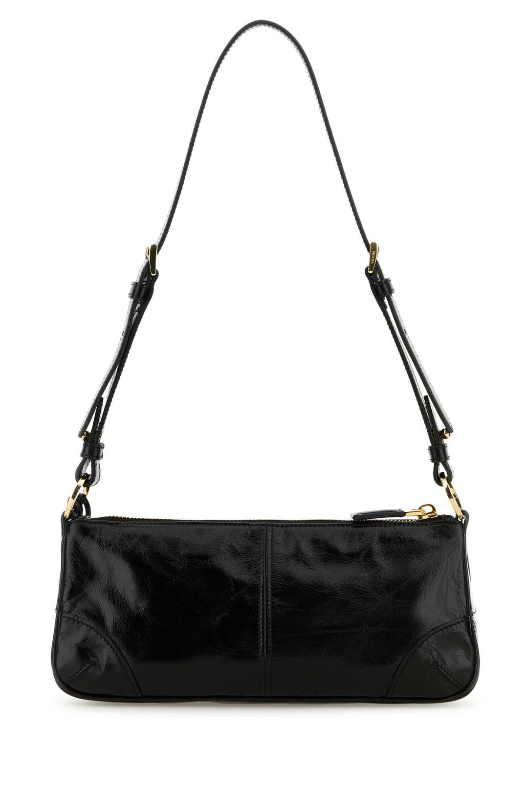 Prada Women Black Leather Shoulder Bag