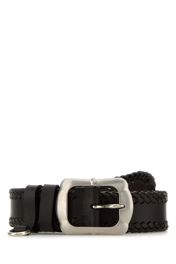 Prada Women Brown Leather Belt