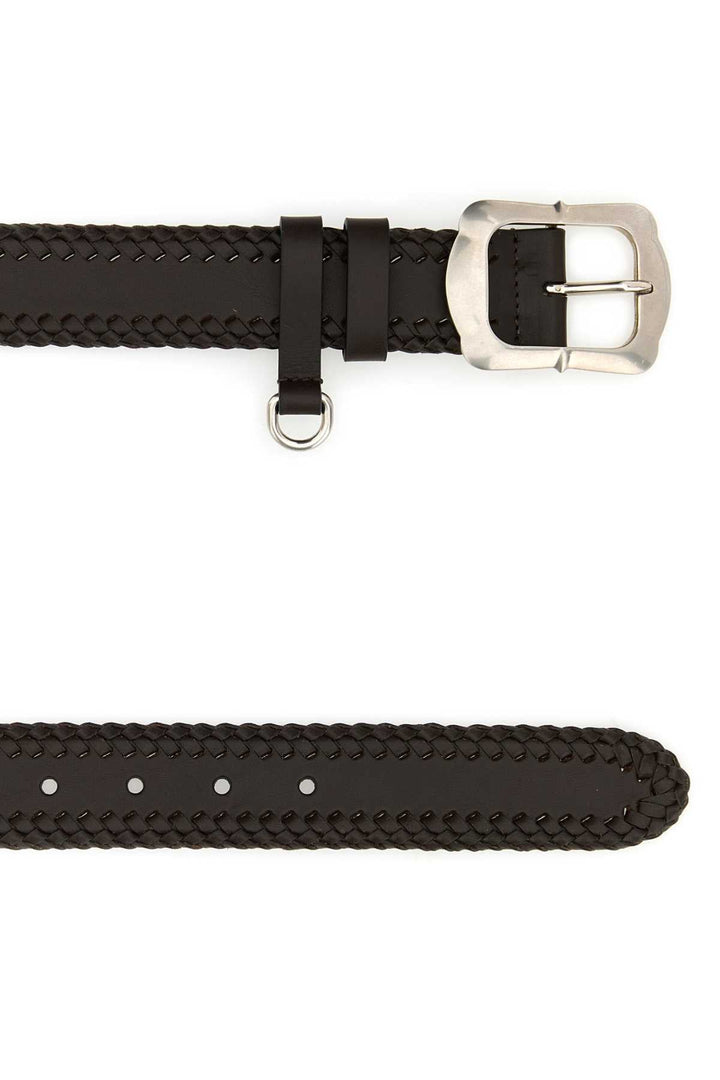 Prada Women Brown Leather Belt