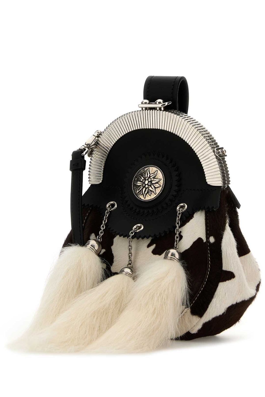 Prada Women Printed Calf Hair Clutch