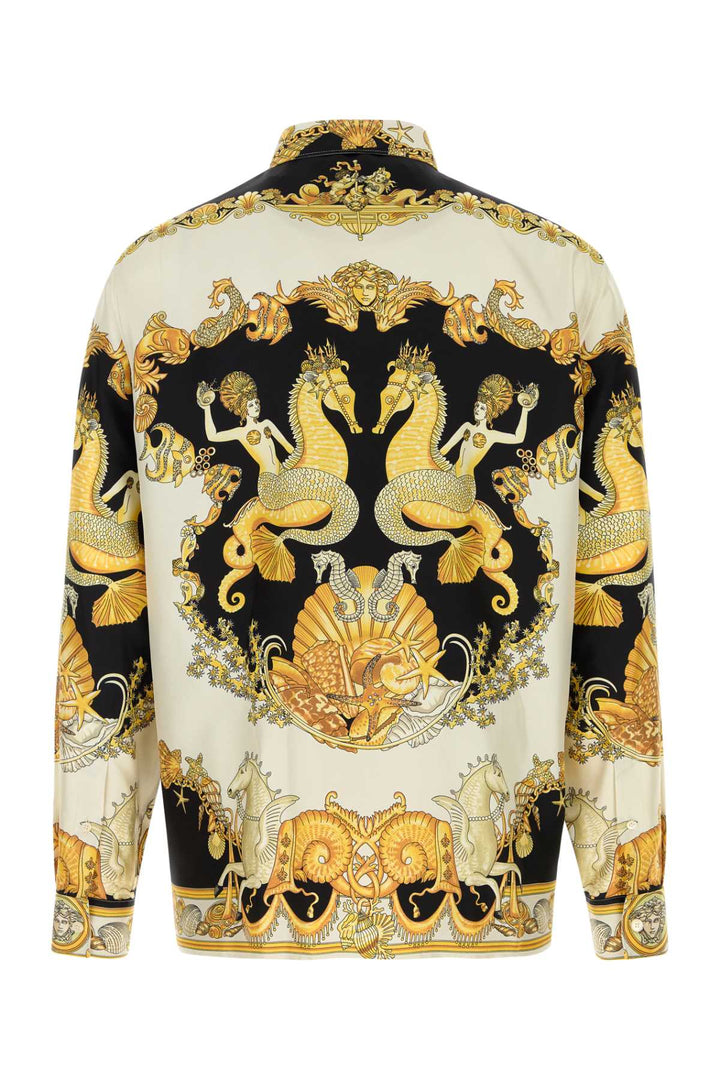 Versace Men Printed Silk Shirt