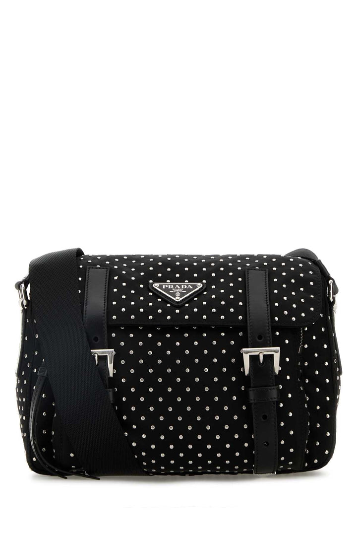 Prada Women Black Re-Nylon Crossbody Bag