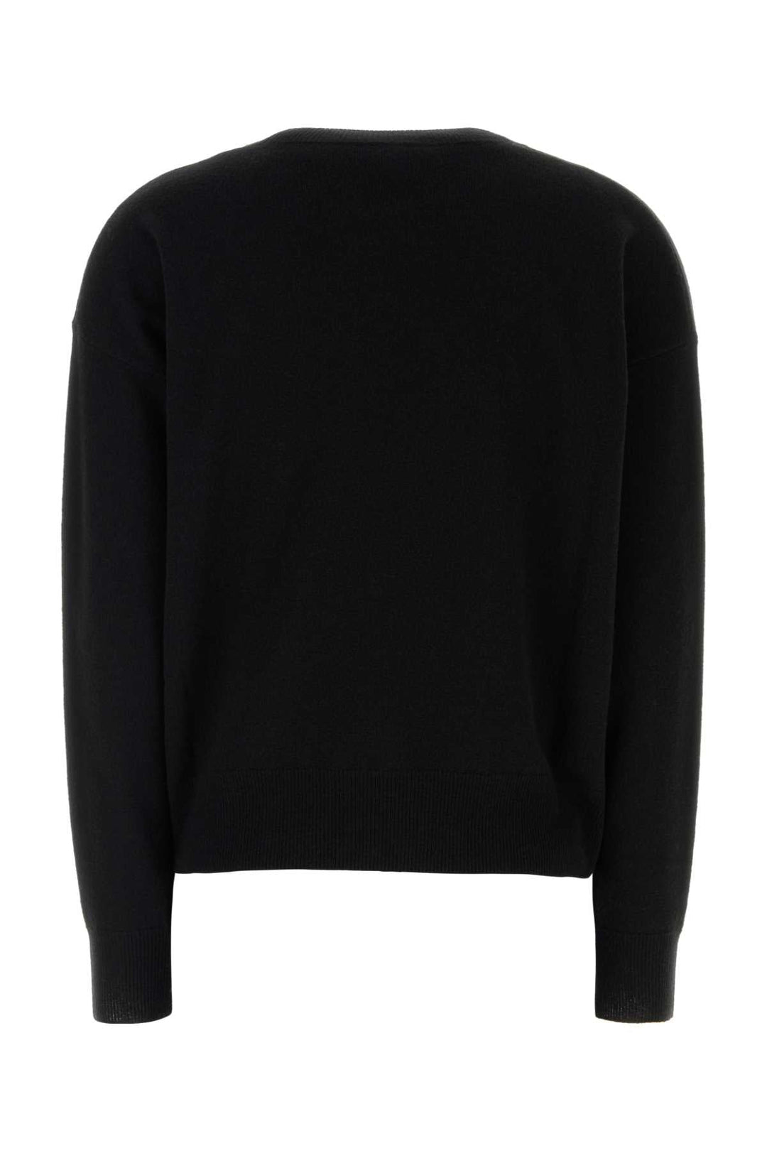 Versace Women Black Stretch Wool Blend Sweater