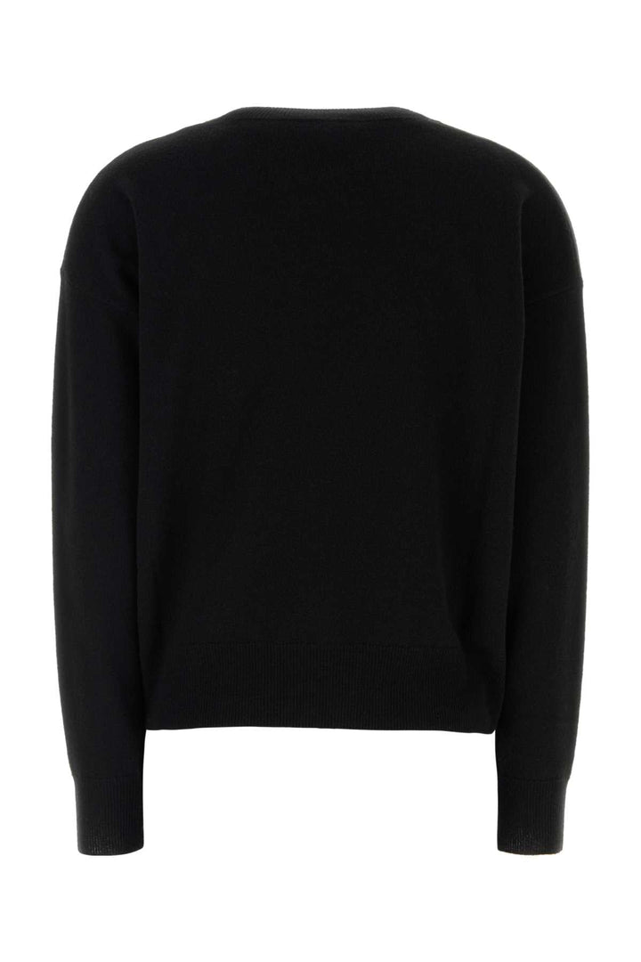 Versace Women Black Stretch Wool Blend Sweater
