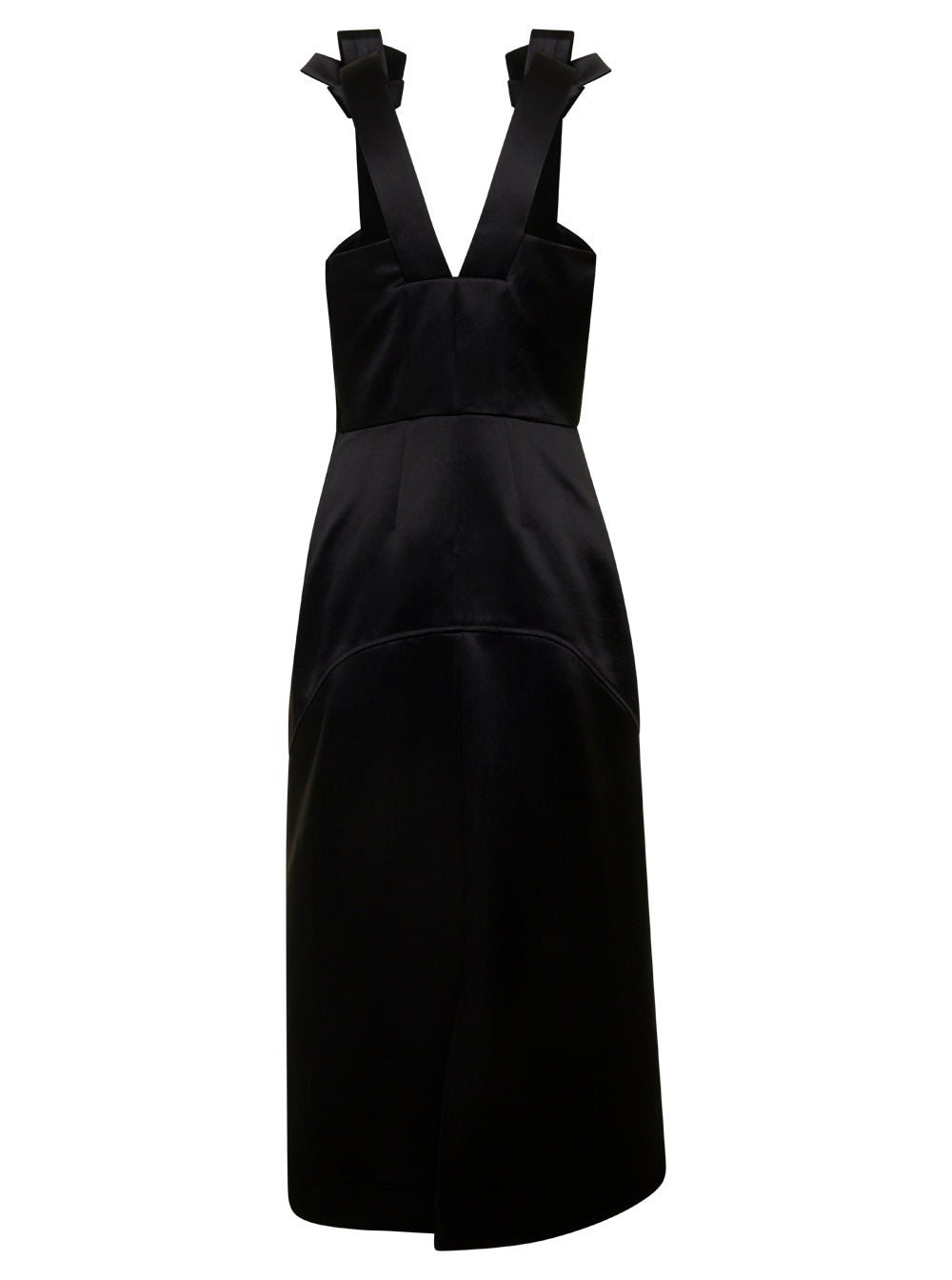 Jil Sander Women Satin Sleeveless Midi Dress