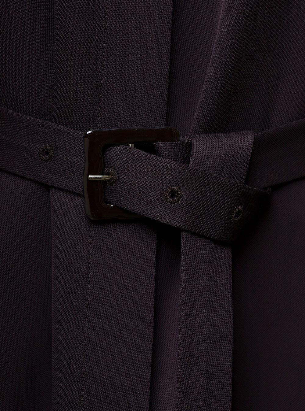 Jil Sander Women Brown Belted Coat With Classic Collar In Viscose Twill Woman