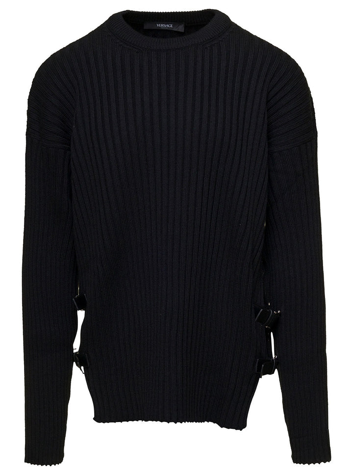 Versace Men Maglia Girocollo Buckle Look Sfilata