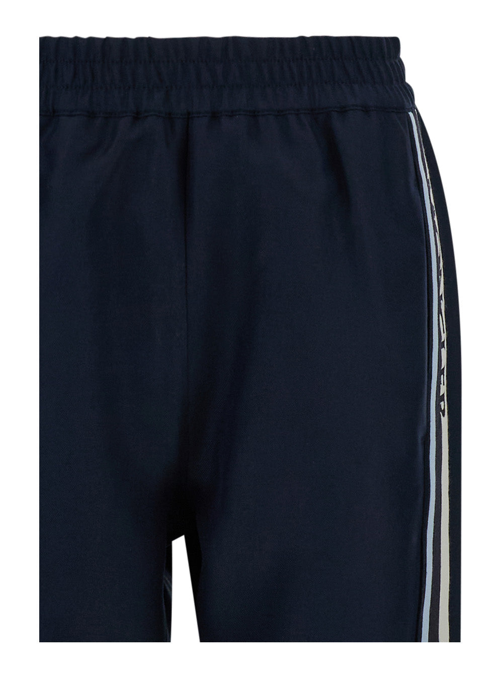 Moncler Women Blue Joggers Pants With Embroidery In Technical Fabric Woman