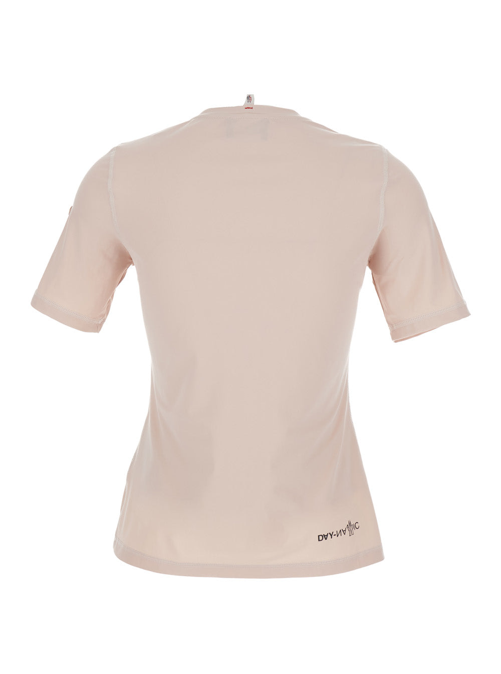 Moncler Grenoble Women Pink Crew Neck T-Shirt In Techno Fabric Stretch Woman