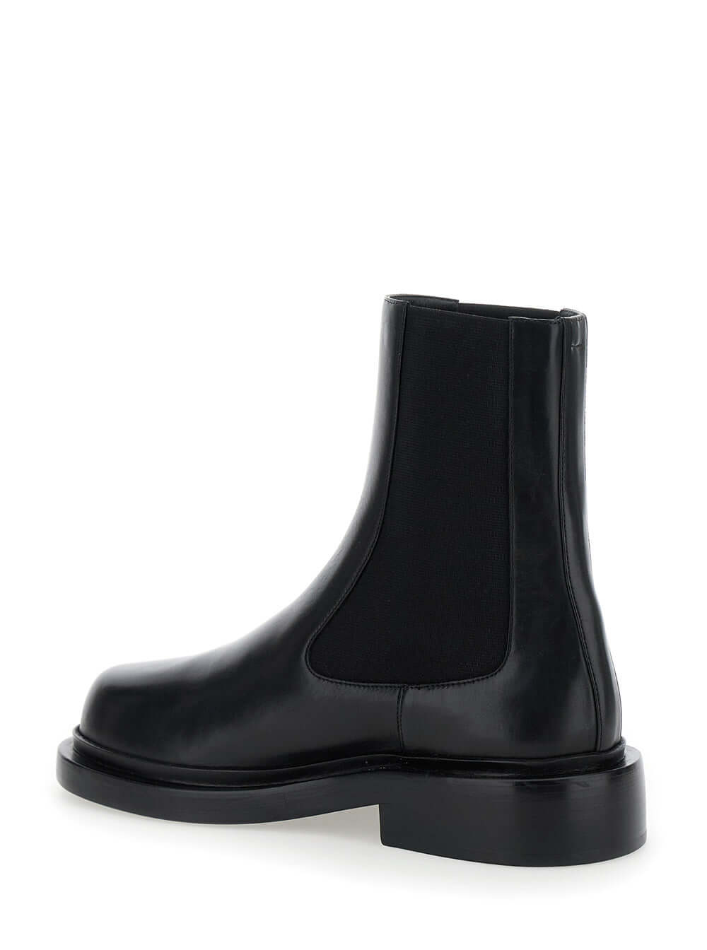Jil Sander Women Black Boots With Elastic Side Pannels In Leather Woman