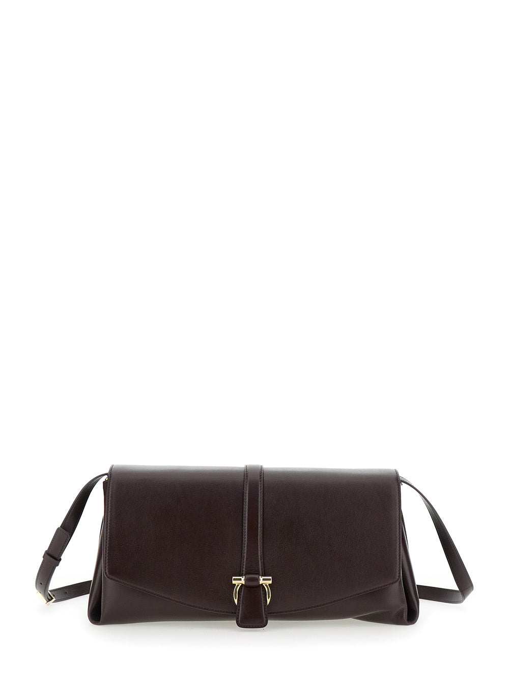 Ferragamo Women Bordeaux Crossbody Bag With Gancini Buckle Detail In Leather Woman