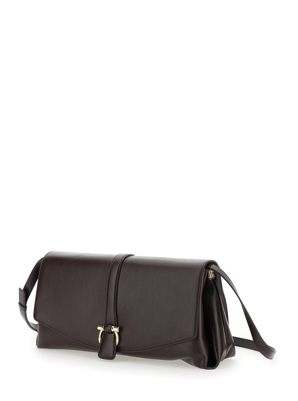 Ferragamo Women Bordeaux Crossbody Bag With Gancini Buckle Detail In Leather Woman