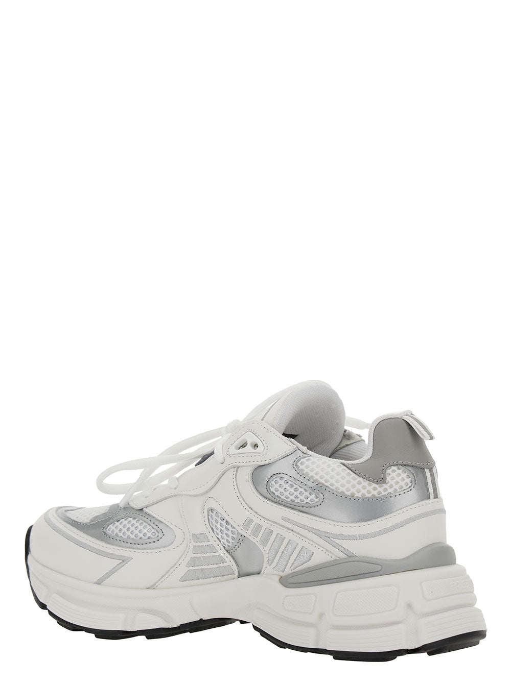 Axel Arigato Women 'Marathon Ghost Runner' White Low Top Sneakers With Reflectivce Details In Leather Blend Woman