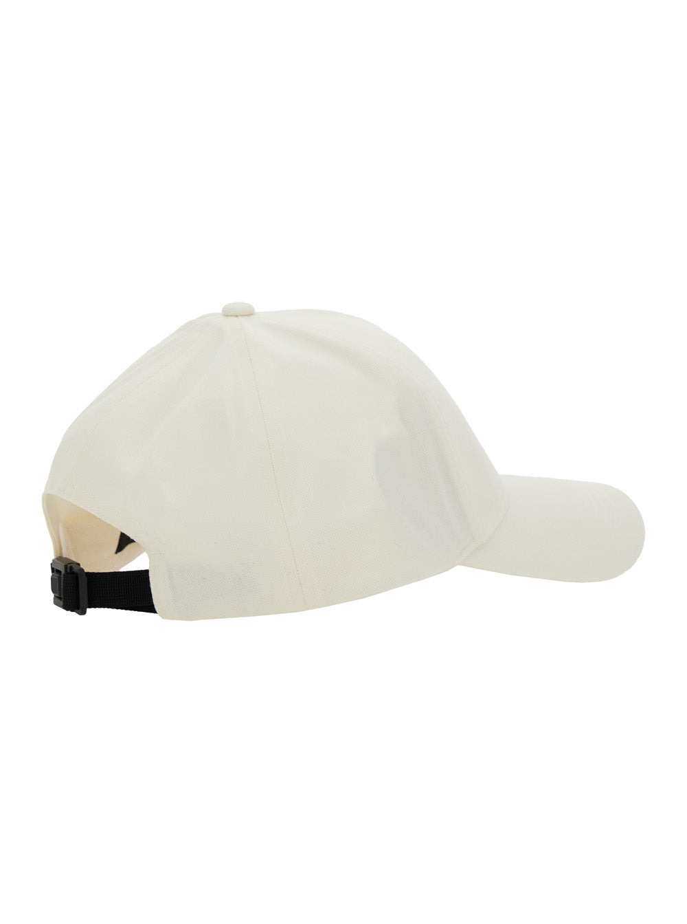 Moncler Men White Baseball Cap With Logo Patch On The Front In Cotton Man