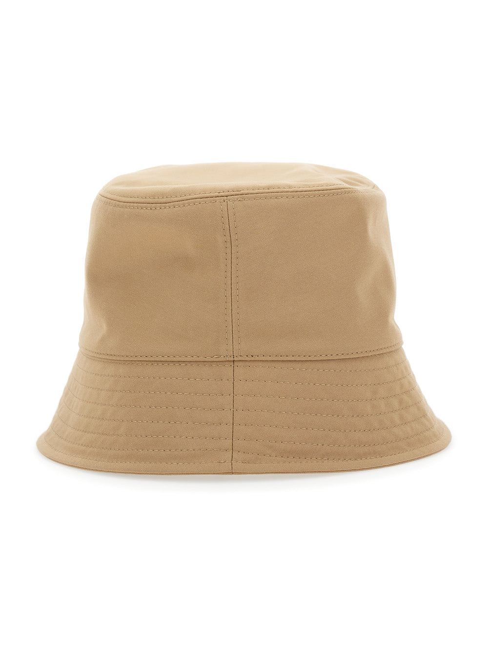 Moncler Women Beige Bucket Hat With Dropped Wide Brim And Logo Patch On The Front In Cotton Blend Woman
