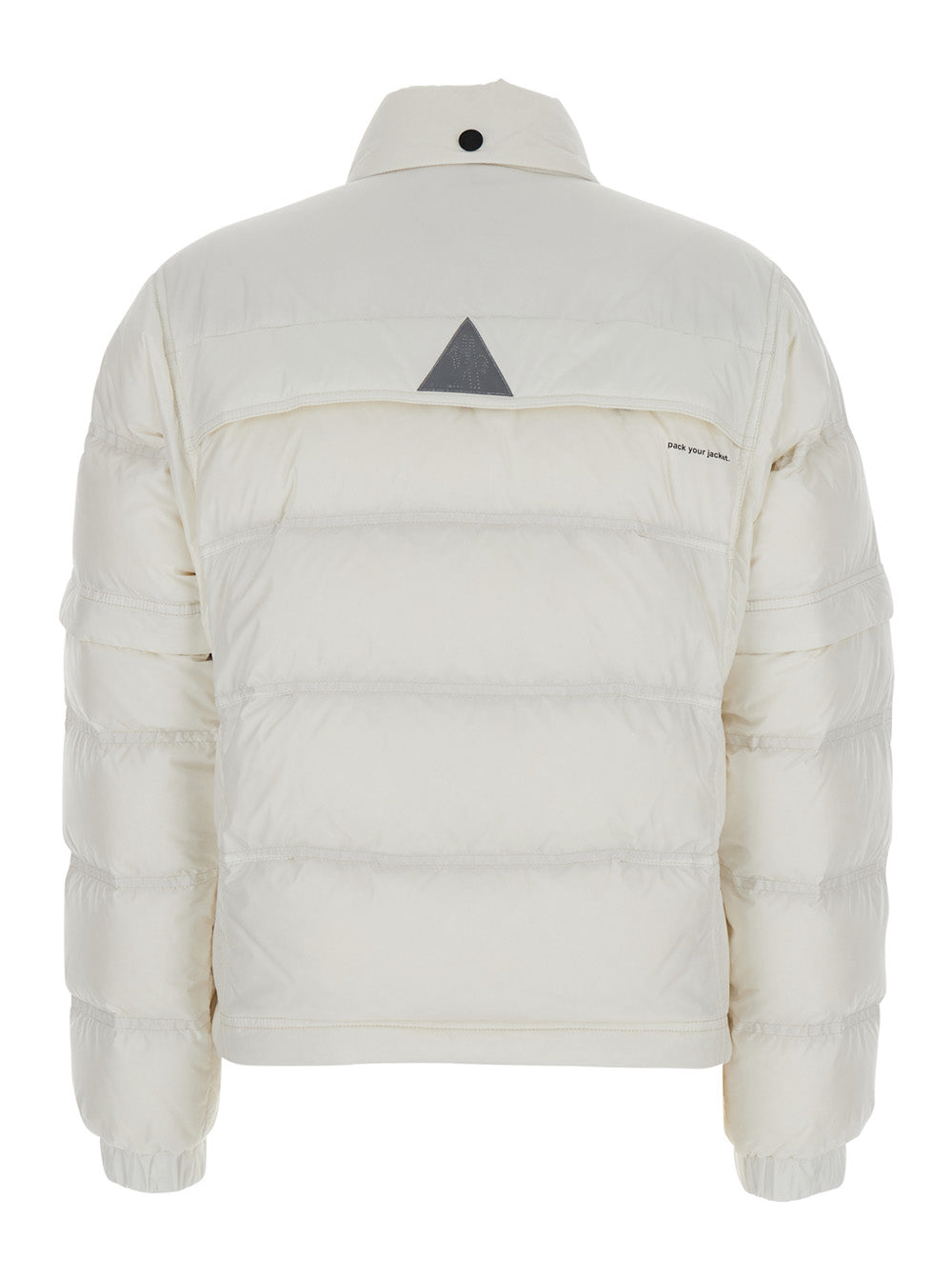 Moncler Grenoble Women 'Mauduit' White Down Jacket With Logo Patch On The Sleeve In Tech Fabric Woman