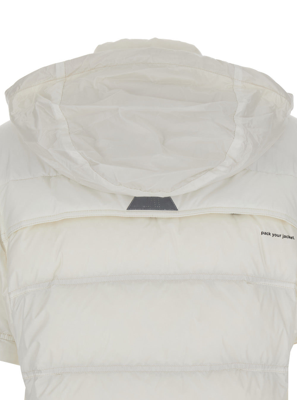Moncler Grenoble Women 'Mauduit' White Down Jacket With Logo Patch On The Sleeve In Tech Fabric Woman